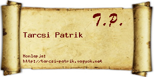 Tarcsi Patrik névjegykártya